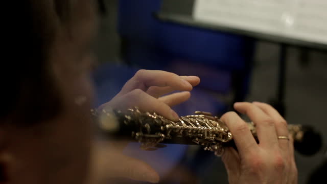 Hands Of Musician Playing The Oboe