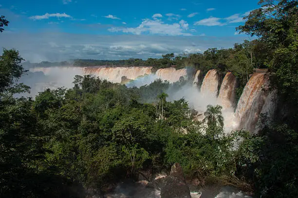 Incredible and gorgeous waterfalls of Iguazu, Argentina.