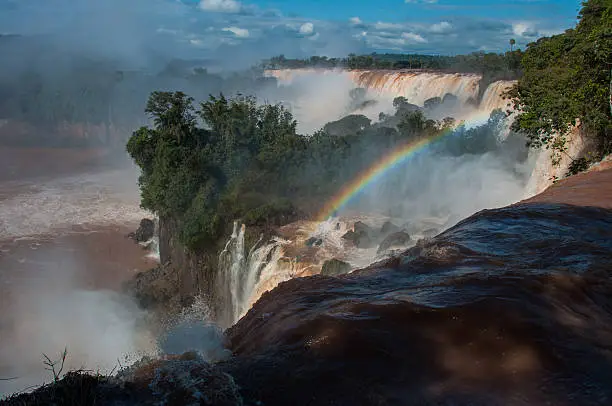 Incredible and gorgeous waterfalls of Iguazu, Argentina.