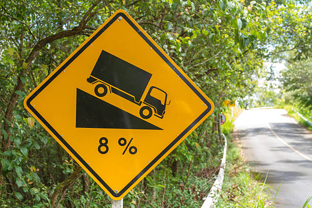 istock Steep grade hill traffic sign 519593945