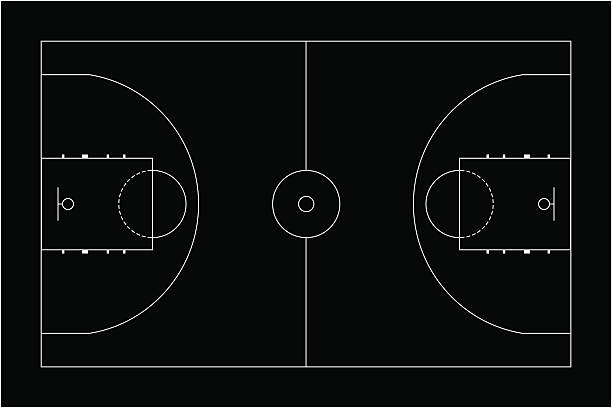 ilustrações, clipart, desenhos animados e ícones de quadra de basquete - basketball court basketball floor court