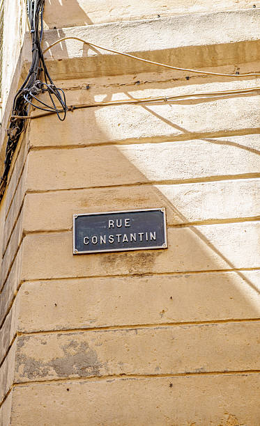 istock Rue Constantion or Constantin street sign 519610502