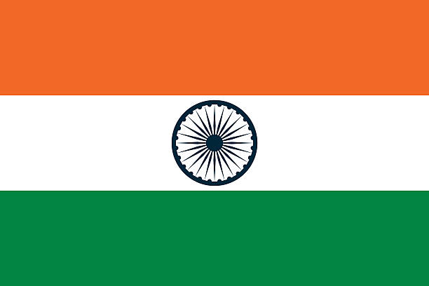 флаг индии - indian flag stock illustrations