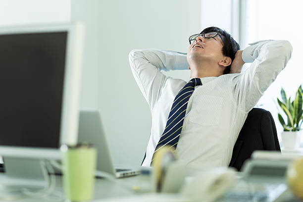 istock The businessman who grieves while being at the wits end 519615434
