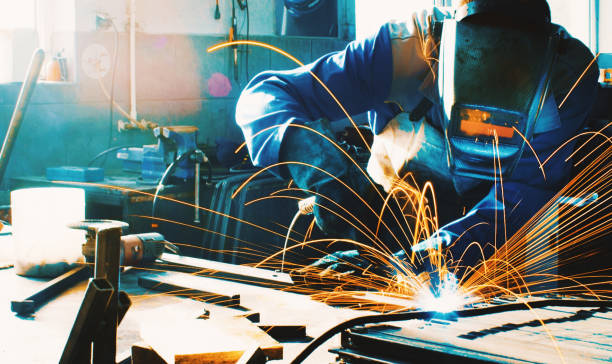 istock Welding two pieces of metal. 519615978