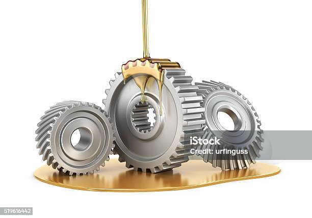 Oiling Gears Stock Photo - Download Image Now - Gear - Mechanism, Crude Oil, Equipment