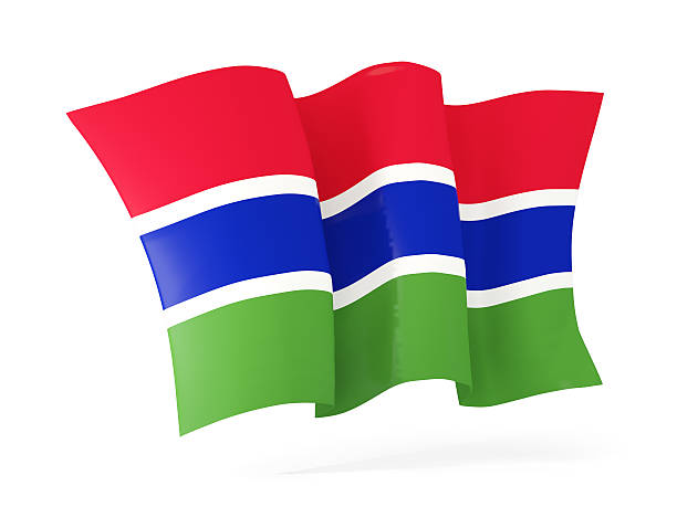 istock Waving flag of gambia. 3D illustration 519617246