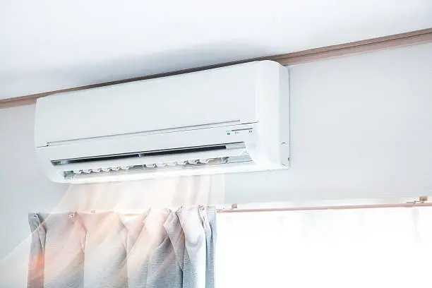 Photo of Air conditioner blowing warm air