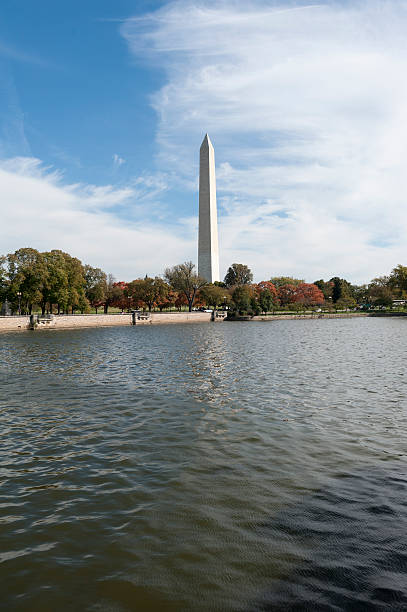 istock Washington monument at the mall, in DC with colorful tree 519620309