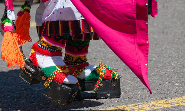 istock Bolivian black clogs and white socks 519621117
