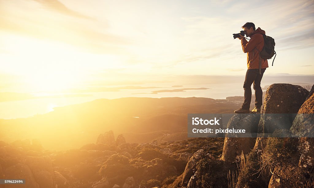 Capturing A Beautiful View Stock Photo - Download Image Now - Photographer,  Camera - Photographic Equipment, Photographing - iStock