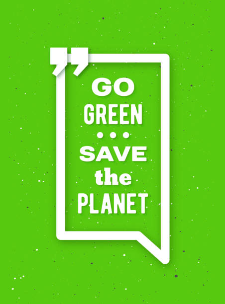 ilustrações de stock, clip art, desenhos animados e ícones de ir verde tipográficas cartaz para dia da terra - earth day banner placard green