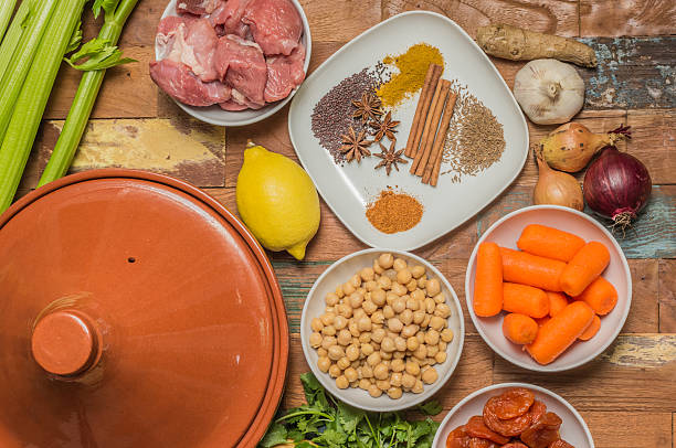 istock Ingredients for a Moroccan dish with lamb and vegetables 519623809