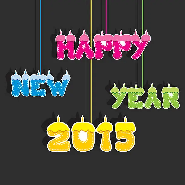 Vector illustration of creative new year 2015 design