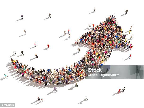 People With Direction Stock Photo - Download Image Now - People, Growth, Arrow Symbol