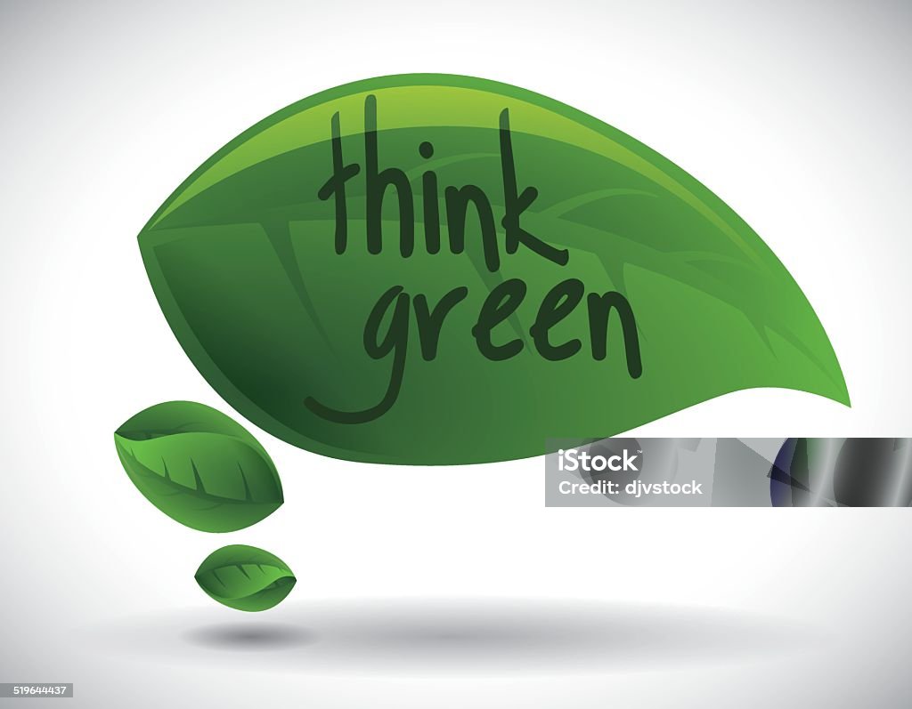 Think Green Simple Think Green Design Stock Illustration - Download Image Now - Computer ...
