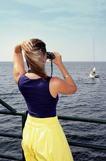 istock Scandinavian woman with binoculars 519644939