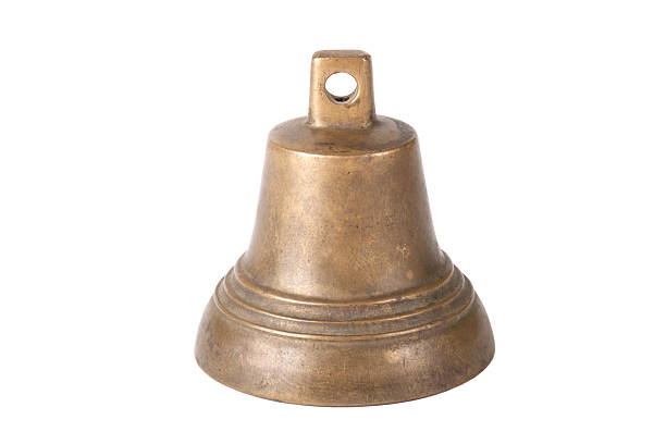 istock Old brass bell isolated on white background 519645993