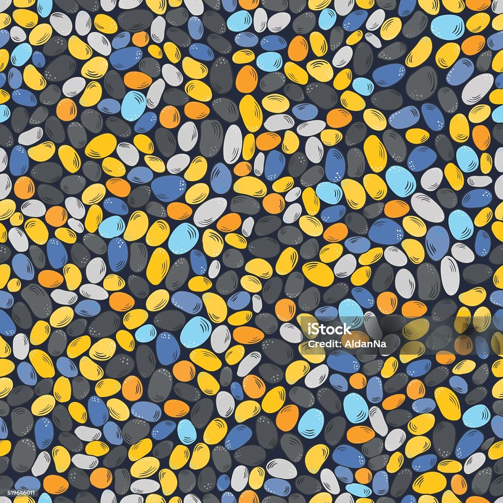 Sea Stone Pattern Sea Stonesseamless Pattern With Colored Stones Stock Illustration ...