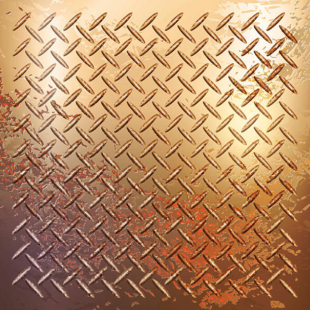 zardzewiały metal tło, - copper backgrounds rusty textured stock illustrations