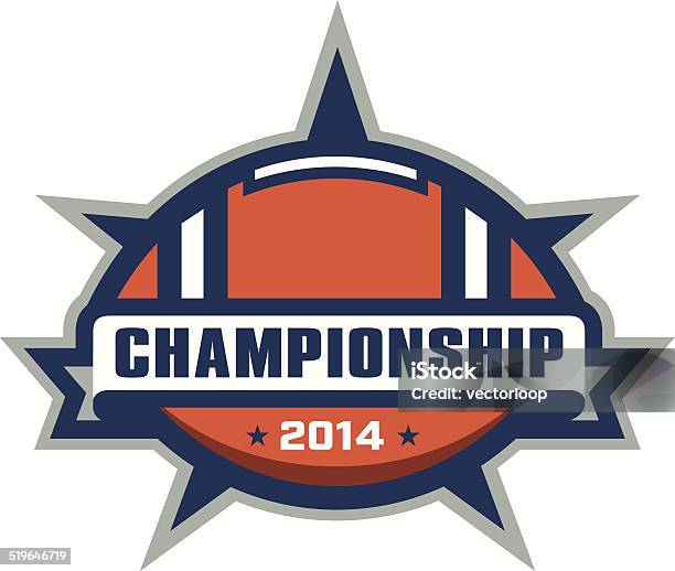 Football Championshiplogobanner Stock Vektor Art und mehr Bilder von Amerikanischer Football - Amerikanischer Football, Football - Spielball, Wappen