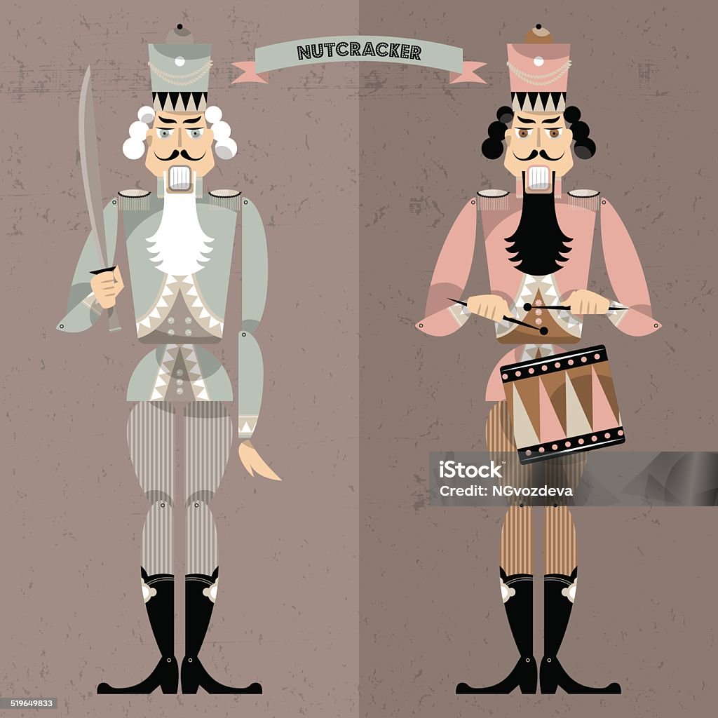 Nutcracker. Retro toys. Nutcracker. Retro toys. Vector illustration Nutcracker stock vector