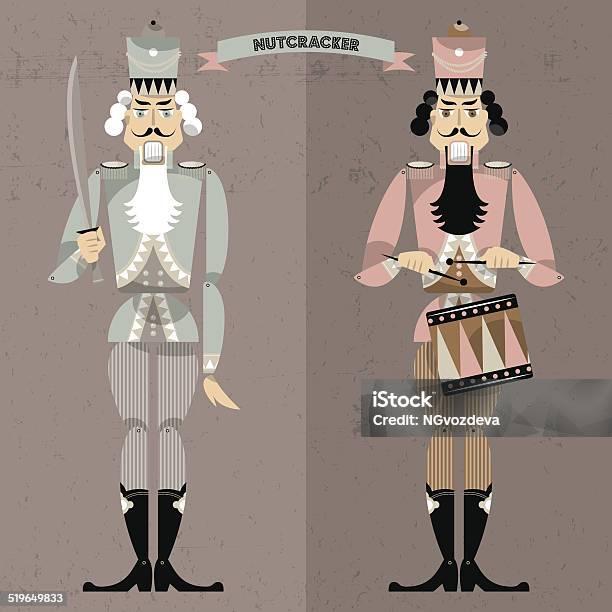 Nutcracker Retro Toys Stock Illustration - Download Image Now - Nutcracker, Old-fashioned, Retro Style