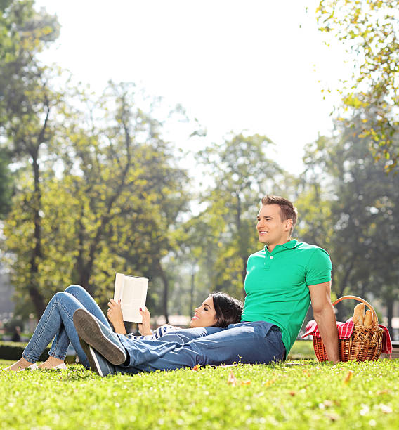 istock Couple having a picnic on nice sunny day in park 519650169