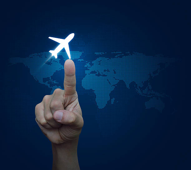 istock Airplane transportation concept, Elements of this image furnished by NASA 519650236