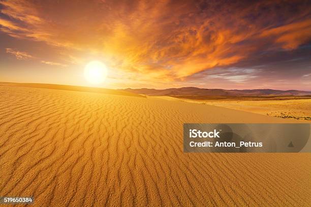 Beautiful Views Of The Gobi Desert Mongolia Stock Photo - Download Image Now - Desert Area, Sun, Sahara Desert