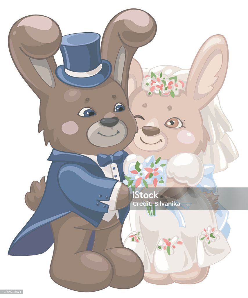Married Rabbit Wedding Rabbits Stock Illustration - Download Image Now - Newlywed ...