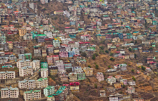 Terrace Housing,Shimla - India stock photo