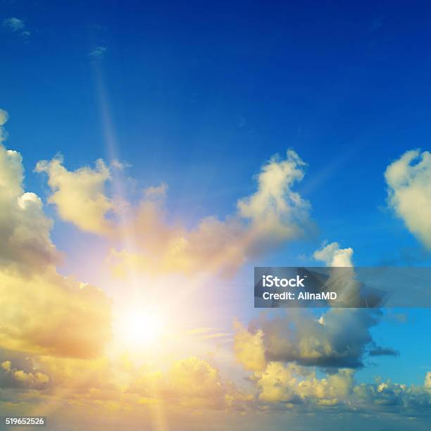 Sunrise And Cloudy Sky Stock Photo - Download Image Now - Cloud - Sky, Cloudscape, Sun