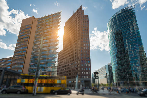 istock high rise buildings at Berlin Potsdamer Platz in sunset 519652626