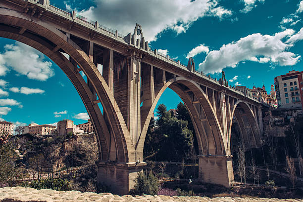 San Jordi Bridge, Art Deco style, one of the most famous bridge in Alcoy city. The city is known as \