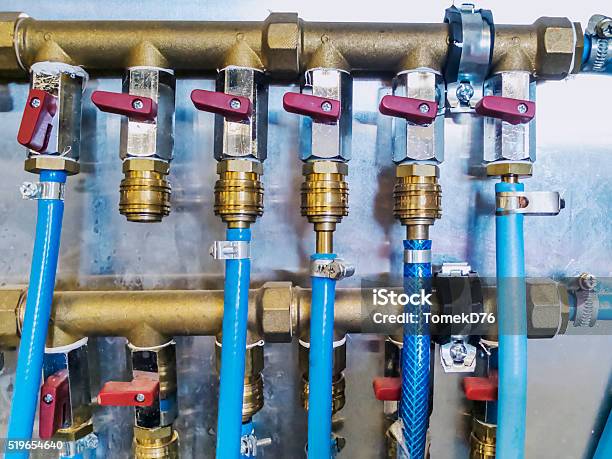 Cooling Water Stock Photo - Download Image Now - Blue, Brass, Business Finance and Industry