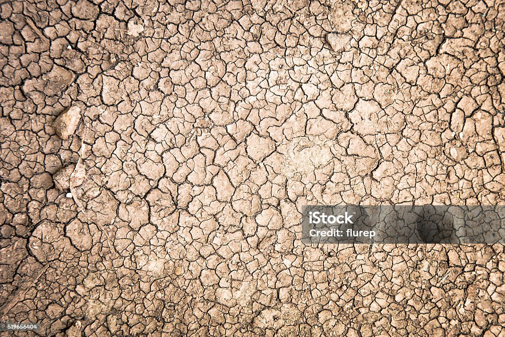 Cracked Ground on earth cracked Ground from gobal warming Dry Stock Photo