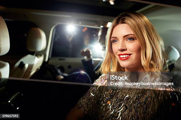 Celebrity Couple Arriving In Limo Photographed By Paparazzi Stock Photo - Download Image Now