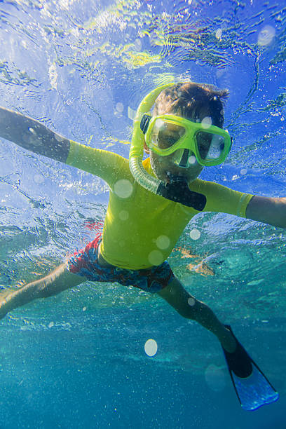 istock Boy dives in a tropical sea 519658006