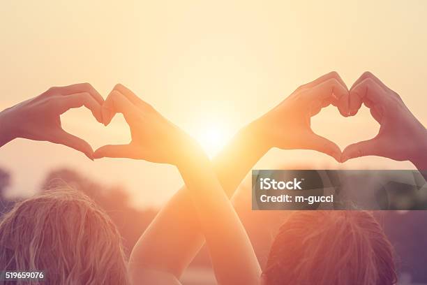 Heartshape For The Sun Stock Photo - Download Image Now - Heart Shape, Friendship, Sunrise - Dawn