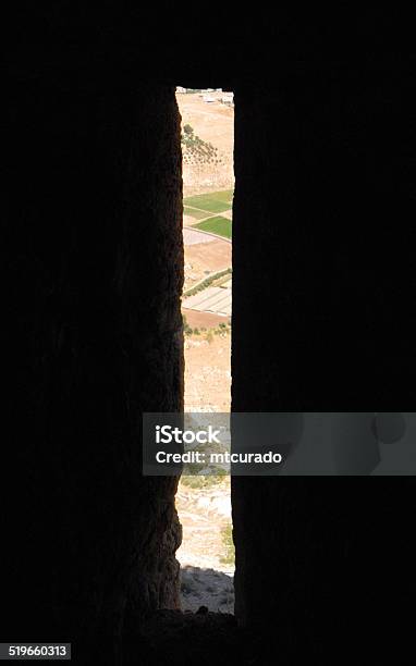 Arrowslit At A Crusaders Castle Stock Photo - Download Image Now - Architecture, Arrowslit, Building Exterior