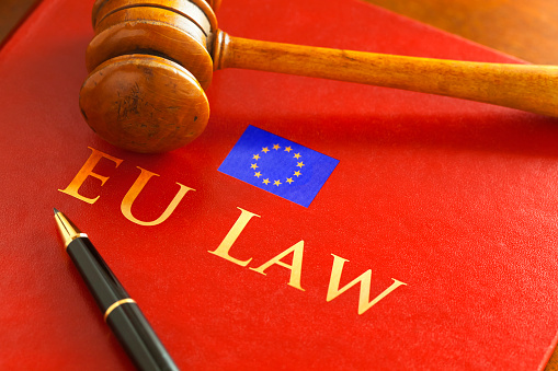 European Union Law as exists between the European Union member states, as principally composed by the European Parliament and the Council of the European Union. The law is upheld by member states or the Court of Justice of the European Union.