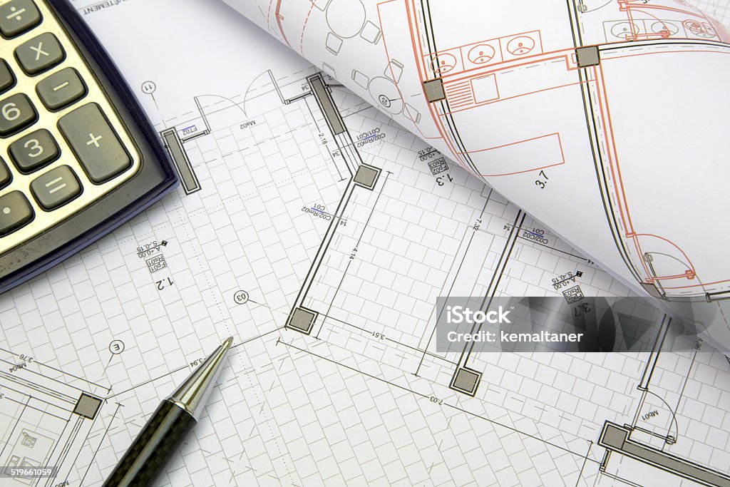 construction project concept Architectural project construction project concept Permission - Concept Stock Photo