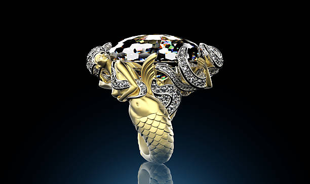 istock Ring with Diamond. Fashion Jewelry background 519662535