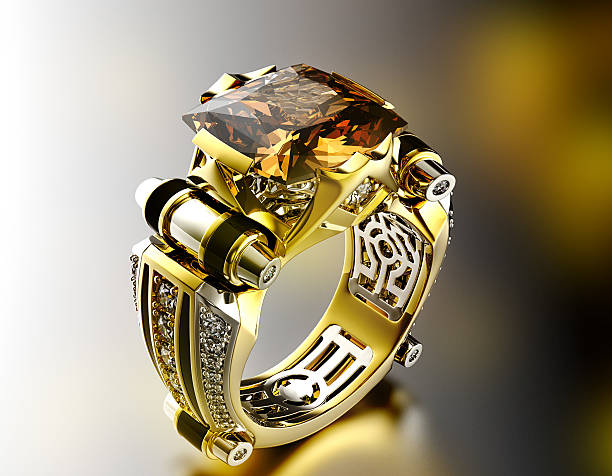 istock Ring with Diamond. Fashion Jewelry background 519662543