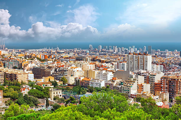 istock Panorama on Barcelona city from Montjuc castle. 519663849