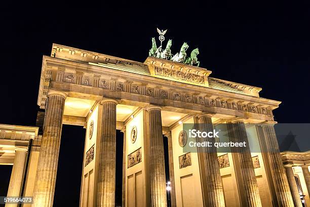 Brandenburg Gate In Der Nacht Berlin Stockfoto und mehr Bilder von Architektur - Architektur, Bauwerk, Beleuchtet