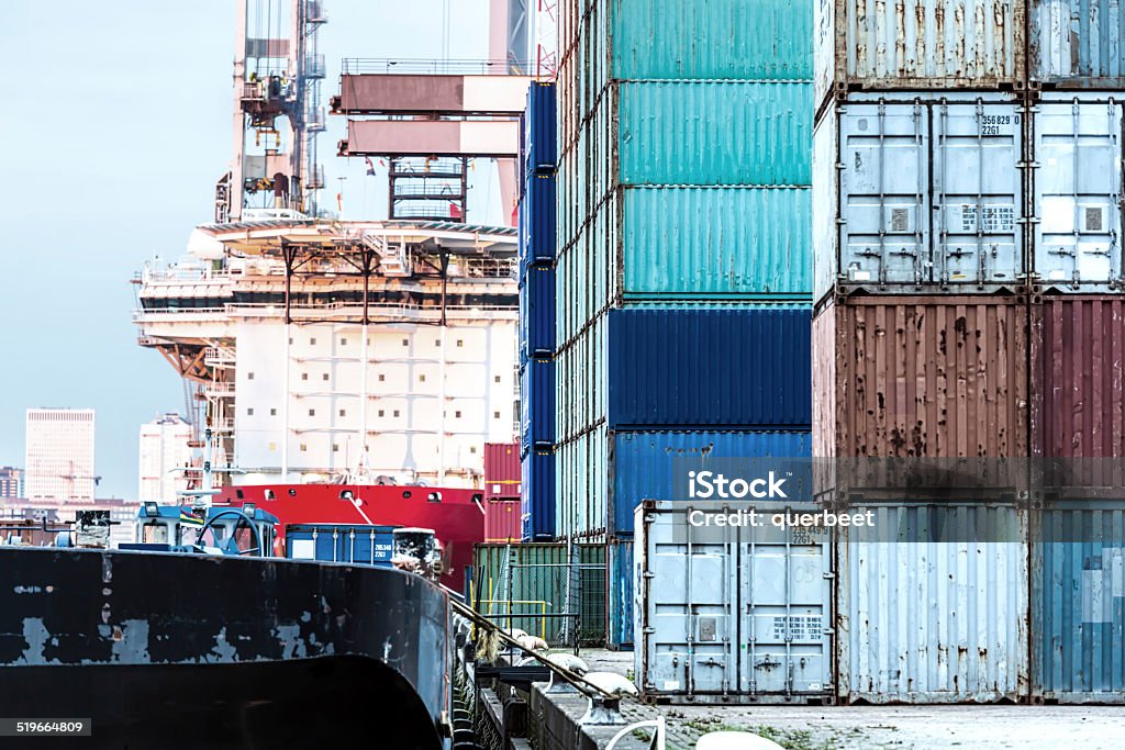 Container Hafen - Lizenzfrei Herstellendes Gewerbe Stock-Foto