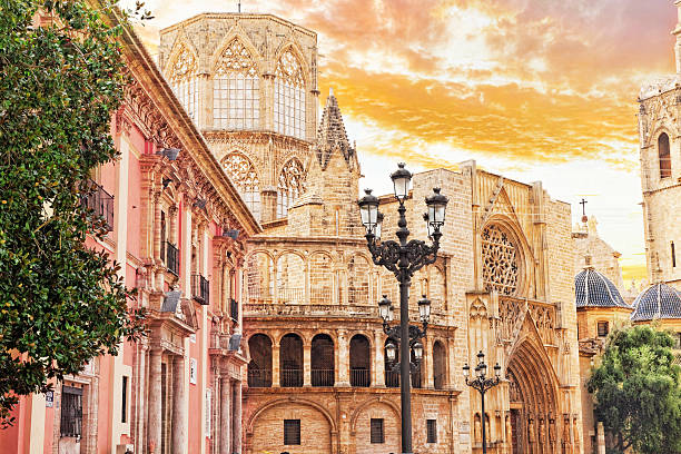 istock Square of Saint Mary's and Valencia  cathedral. 519665215