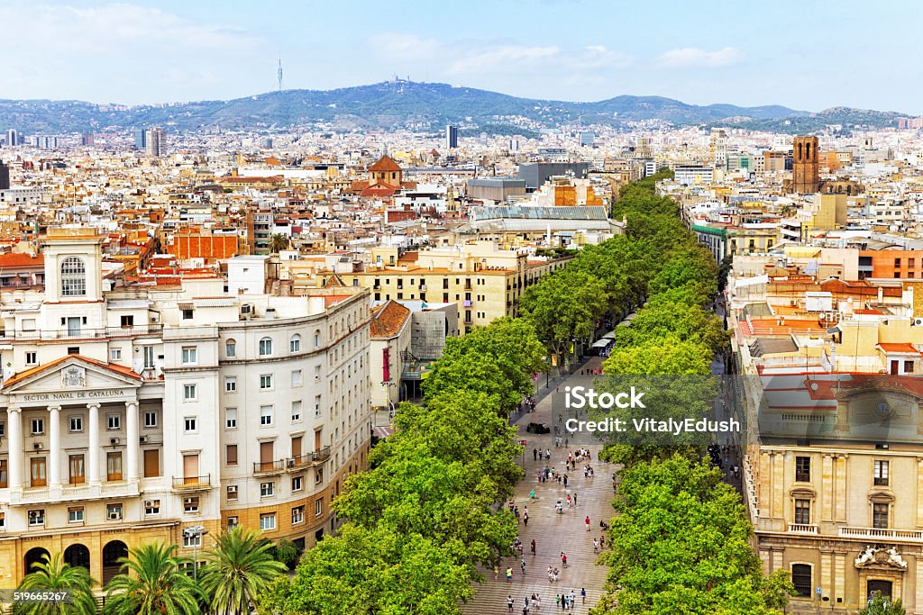 Panorama on Barcelona city from Columbus monument. Panorama on Barcelona city from Columbus monument.Barcelona. Spain Barcelona - Spain Stock Photo